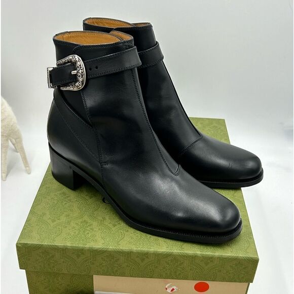 Men’s Gucci, leather ankle boots size 9, made in Italy - Picture 1 of 11